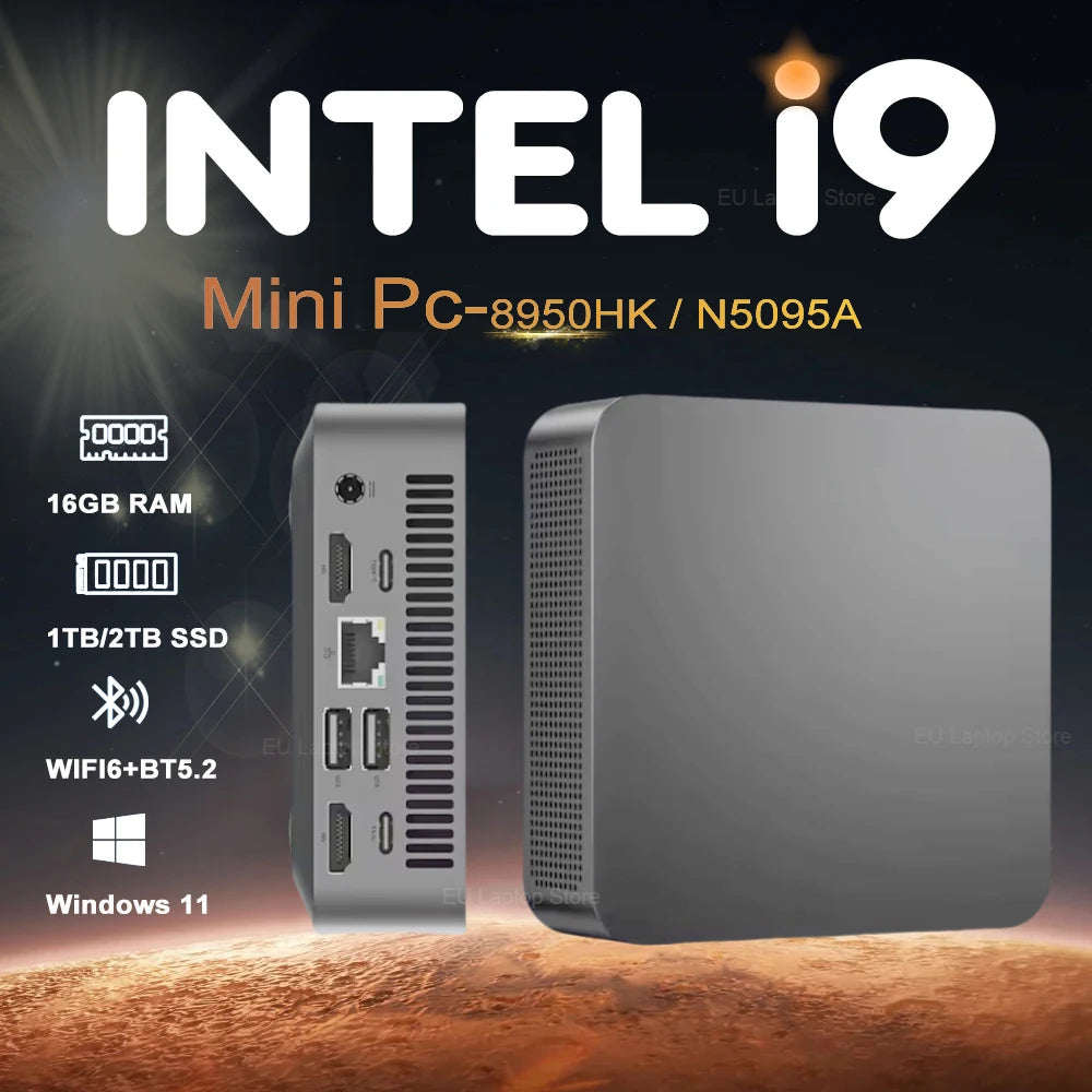 2025 Portable i9 Mini PC Computer Windows 11 Intel Core i9 8950HK 16GB 1TB Gaming Computer Dual-Band WiFi 6-Core Mini Desktop PC Ai-TechWorld 
