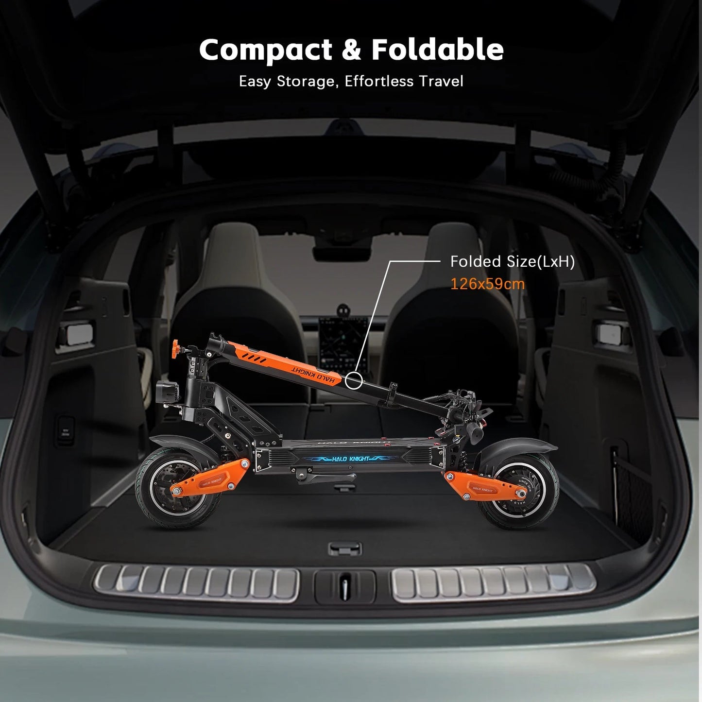 HALO KNIGHT T102 Electric Scooter Foldable 1200W 50KM/H Electric Scooters Cheap 52V 21AH E Scooter 10Inch Escooter for Adults Ai-TechWorld 