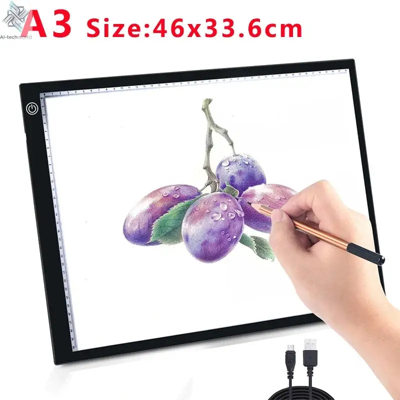 A4/A3/A2 Drawing tablet wacom Digital Graphic Tablet LED Diamond Painting Light Pad Board Portable Board for X-ray film viewer - Ai-TechWorld
