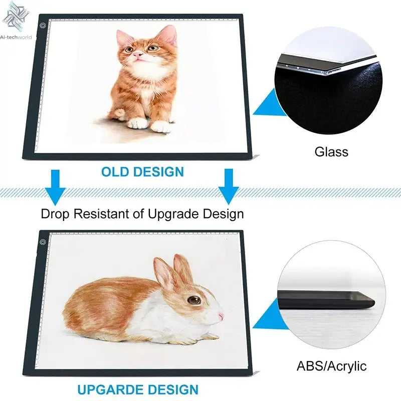 A4/A3/A2 Drawing tablet wacom Digital Graphic Tablet LED Diamond Painting Light Pad Board Portable Board for X-ray film viewer - Ai-TechWorld