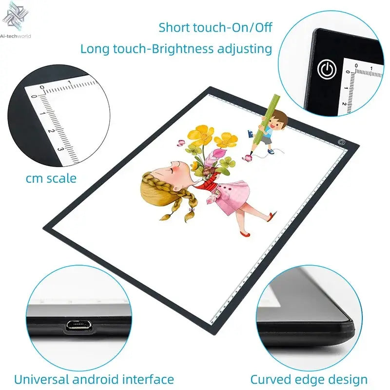 A4/A3/A2 Drawing tablet wacom Digital Graphic Tablet LED Diamond Painting Light Pad Board Portable Board for X-ray film viewer - Ai-TechWorld
