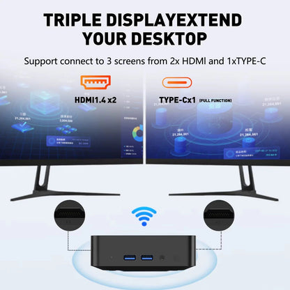 2025 Portable i9 Mini PC Computer Windows 11 Intel Core i9 8950HK 16GB 1TB Gaming Computer Dual-Band WiFi 6-Core Mini Desktop PC Ai-TechWorld 