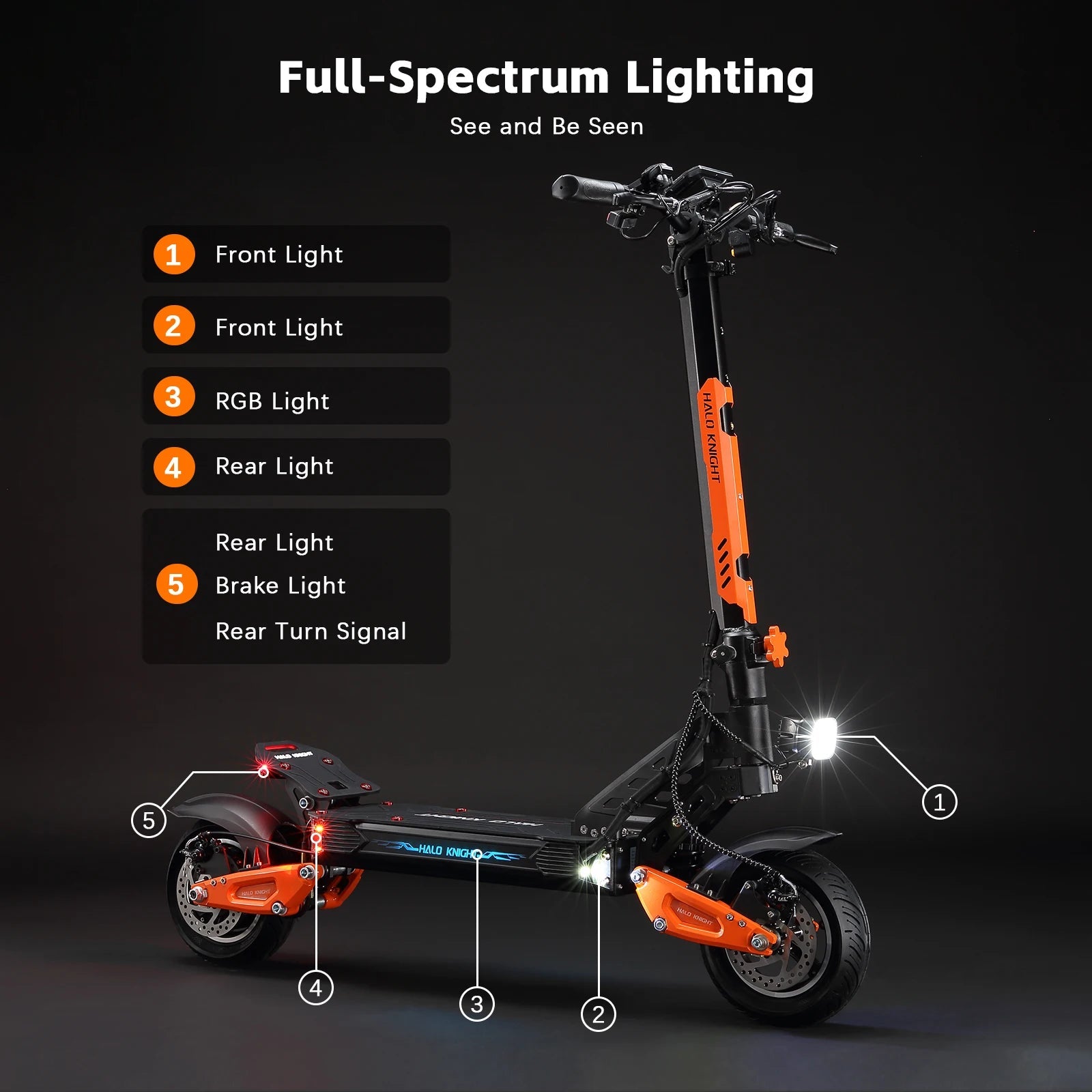 HALO KNIGHT T102 Electric Scooter Foldable 1200W 50KM/H Electric Scooters Cheap 52V 21AH E Scooter 10Inch Escooter for Adults Ai-TechWorld 
