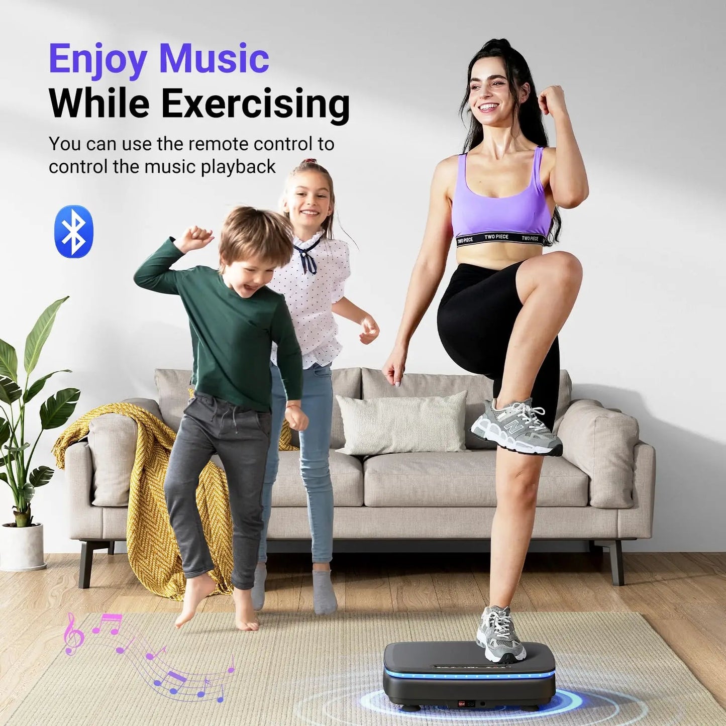 MERACH Vibration Plate Exercise Machine with Light Whole Body Workout Power Vibrate Platform Vibration Plate Lymphatic Drainage Ai-TechWorld 