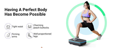 MERACH Vibration Plate Exercise Machine with Light Whole Body Workout Power Vibrate Platform Vibration Plate Lymphatic Drainage Ai-TechWorld 