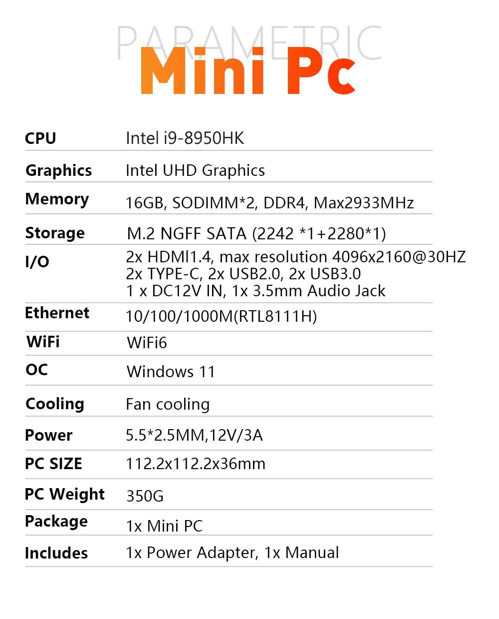 2025 Portable i9 Mini PC Computer Windows 11 Intel Core i9 8950HK 16GB 1TB Gaming Computer Dual-Band WiFi 6-Core Mini Desktop PC Ai-TechWorld 
