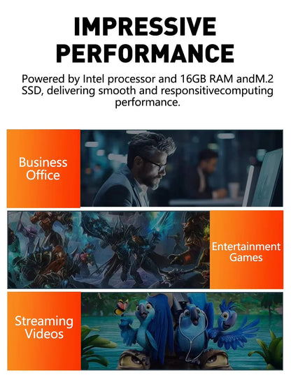 2025 Portable i9 Mini PC Computer Windows 11 Intel Core i9 8950HK 16GB 1TB Gaming Computer Dual-Band WiFi 6-Core Mini Desktop PC Ai-TechWorld 