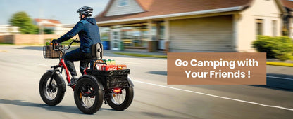 QRONGE Electric Bike for Adults 960W Peak 36V 13.5AH Battery Folding Electric Tricycle 50 Miles Range Fat Tire Electric Trike Ai-TechWorld 