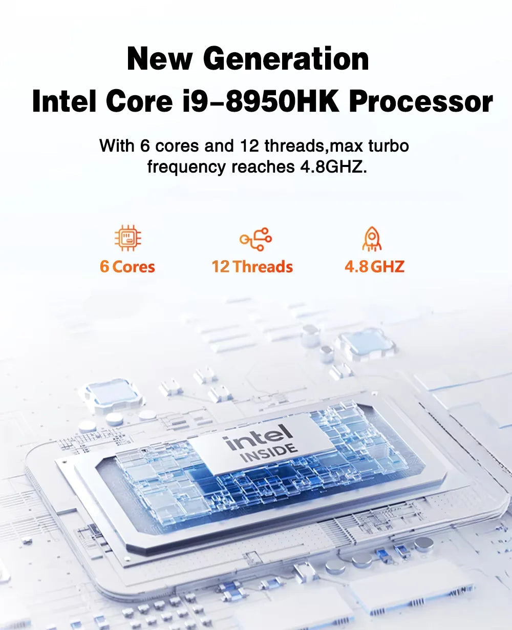 2025 Portable i9 Mini PC Computer Windows 11 Intel Core i9 8950HK 16GB 1TB Gaming Computer Dual-Band WiFi 6-Core Mini Desktop PC Ai-TechWorld 