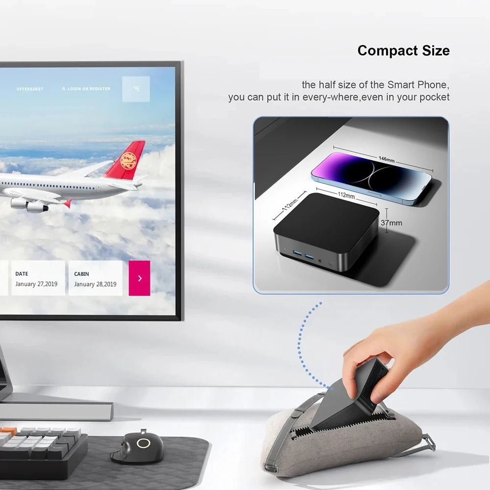 2025 Portable i9 Mini PC Computer Windows 11 Intel Core i9 8950HK 16GB 1TB Gaming Computer Dual-Band WiFi 6-Core Mini Desktop PC Ai-TechWorld 