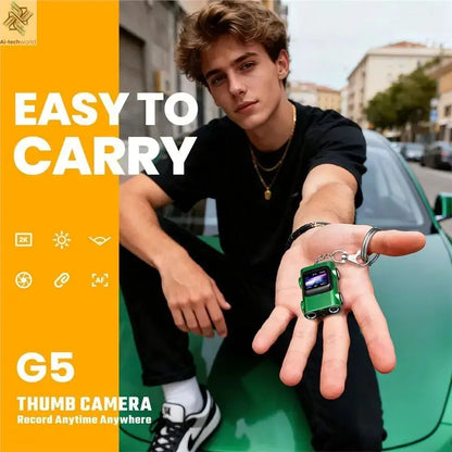 AAAEL-2K Keychain Thumb Camera Action Camera Retro Support Memory Card Camcorder Video Recorder Necklace Camera Ai-TechWorld 