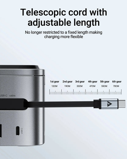 ACEFAST 6 in 1 Multifunction 15W Magnetic Wireless Charging Station For iPhone 16 15 GaN PD65W Charging Cube USB C Fast Charging Ai-TechWorld 
