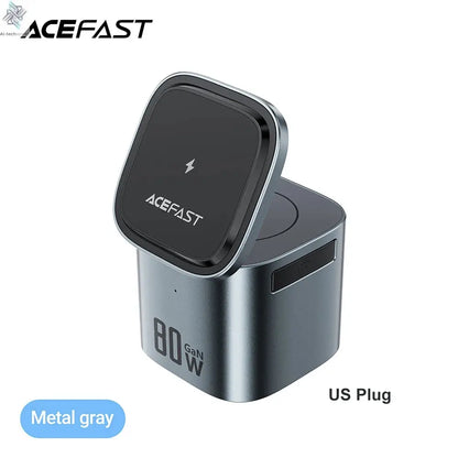 ACEFAST 6 in 1 Multifunction 15W Magnetic Wireless Charging Station For iPhone 16 15 GaN PD65W Charging Cube USB C Fast Charging Ai-TechWorld 