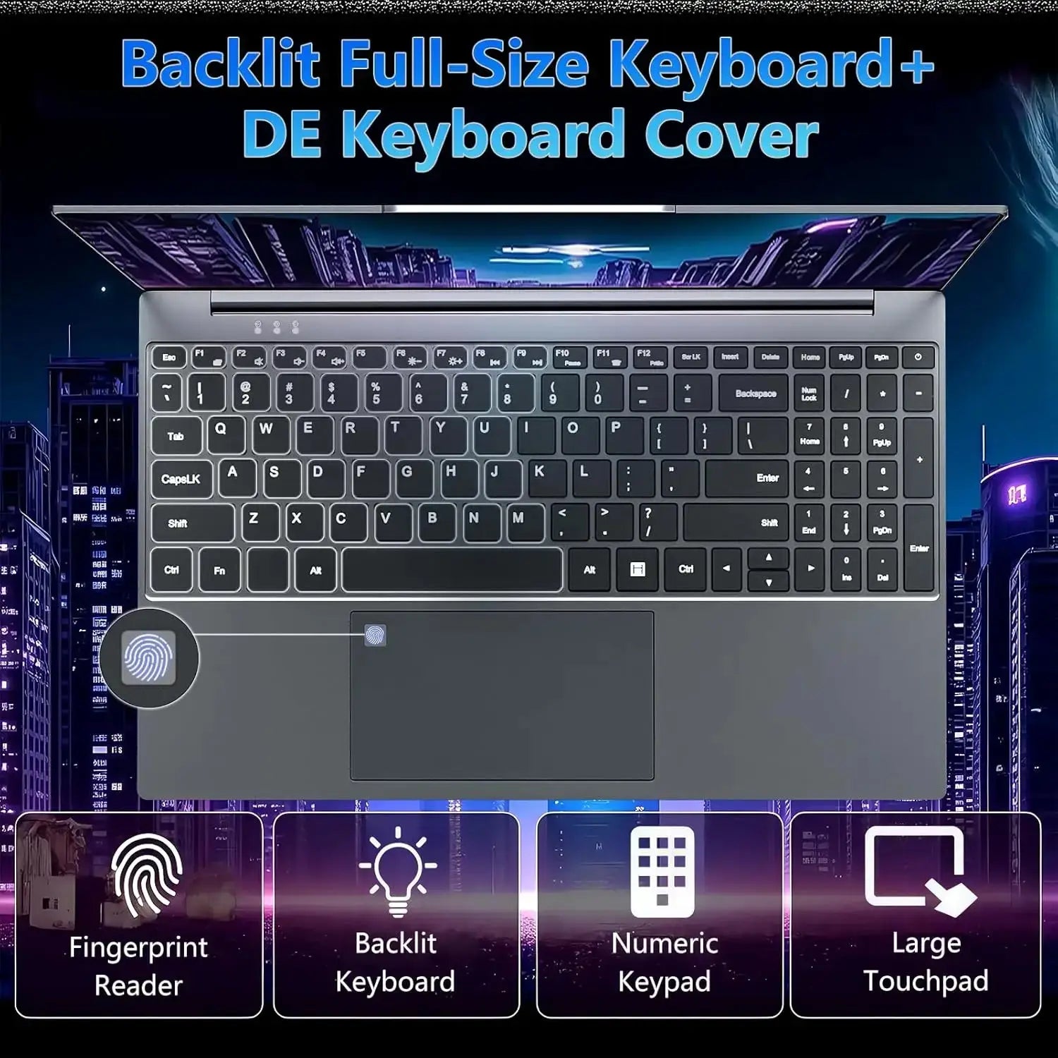 ACEKAMAS 15.6" Laptop Computer PC Intel Core i9 10980HK Windows 11 16GB RAM 1TB SSD Fingerprint Unlock Notebook Backlight Laptop Ai-TechWorld 