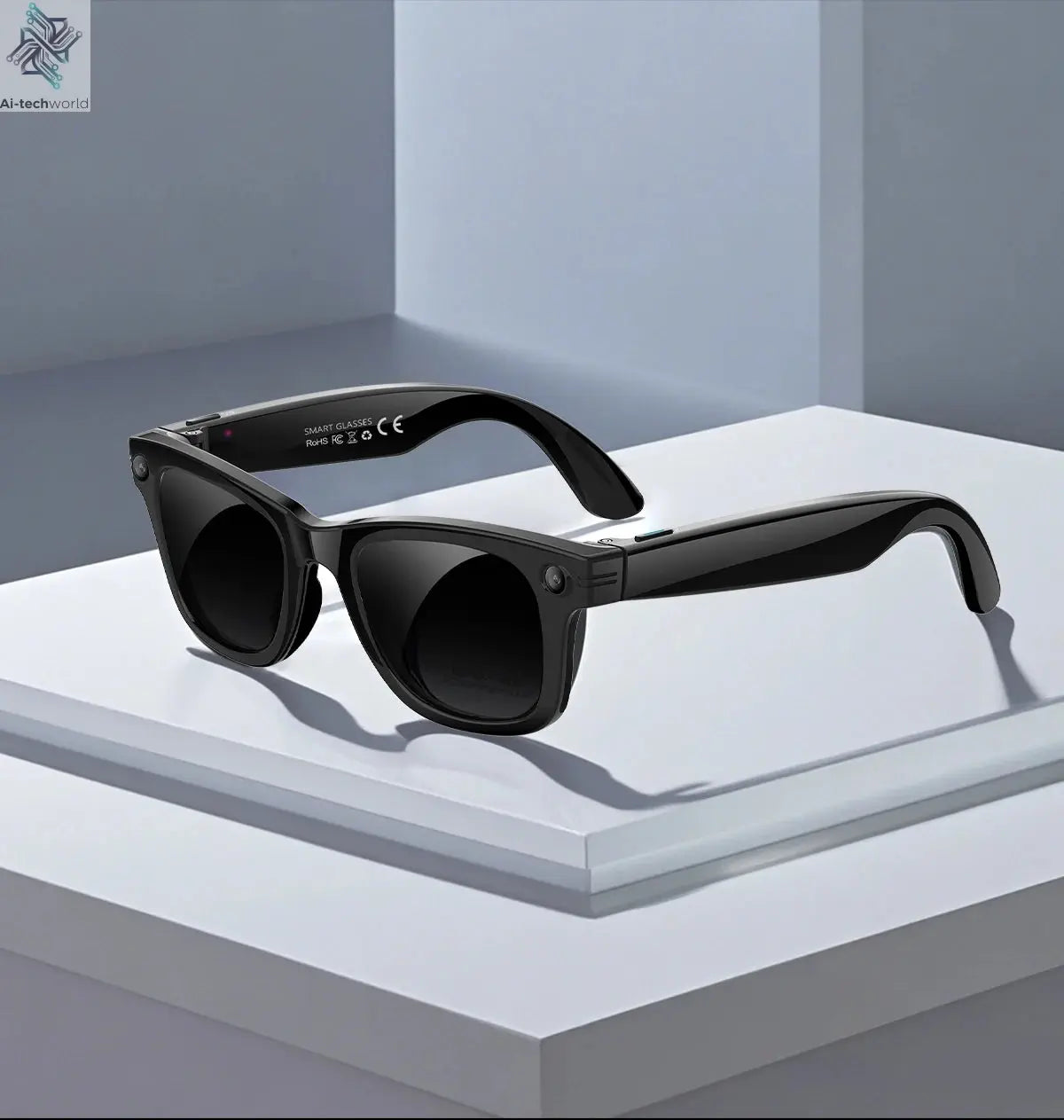 AI Smart Glasses 5 Million Pixels Recording Videos Photo Recognition Answer Translation 290mAh IP66 Waterproof Bluetooth Glasses Ai-TechWorld 