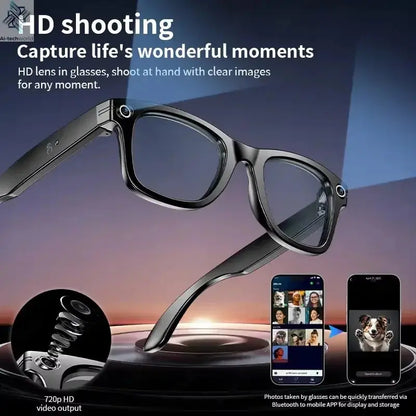 AI Smart Glasses with 8MP Camera Video Recording 100+ Languages Translation Sunglasses Bluetooth Call Music Play Men Women 2025 Ai-TechWorld 