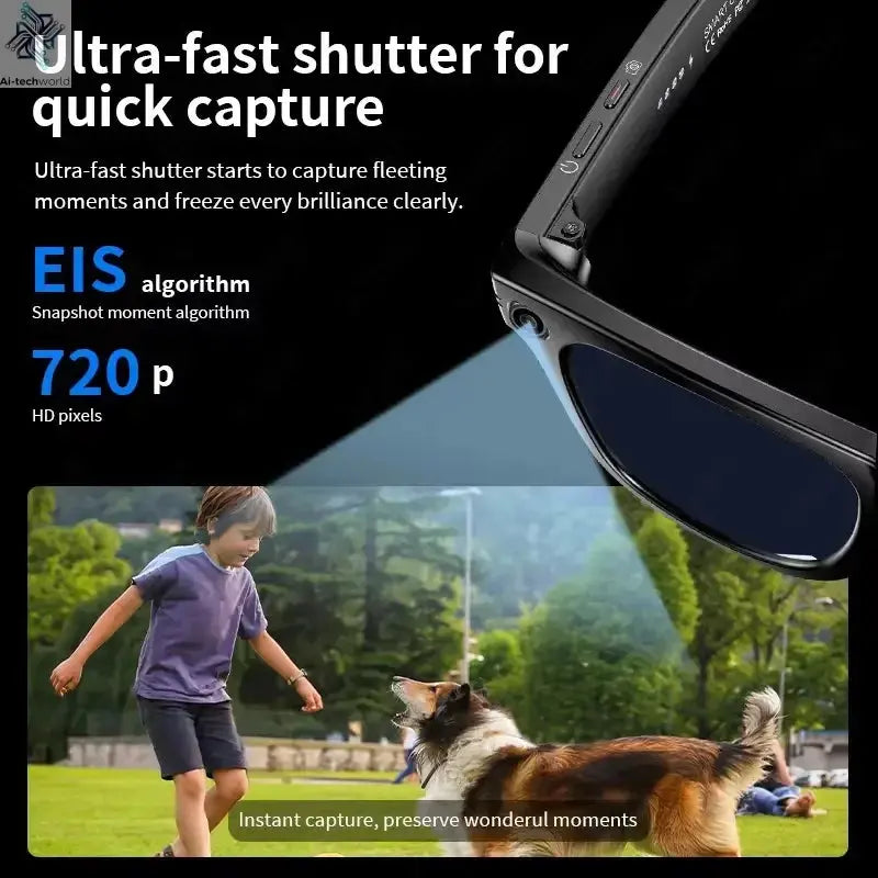 AI Smart Glasses with 8MP Camera Video Recording 100+ Languages Translation Sunglasses Bluetooth Call Music Play Men Women 2025 Ai-TechWorld 