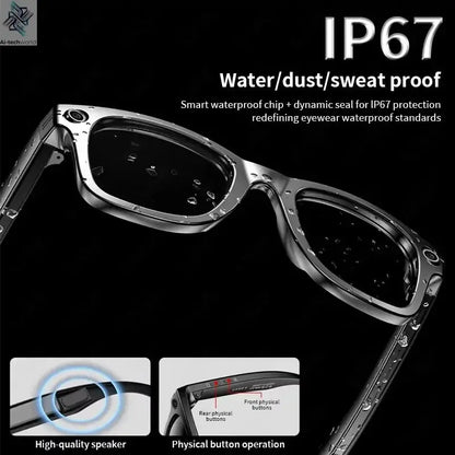 AI Smart Glasses with 8MP Camera Video Recording 100+ Languages Translation Sunglasses Bluetooth Call Music Play Men Women 2025 Ai-TechWorld 