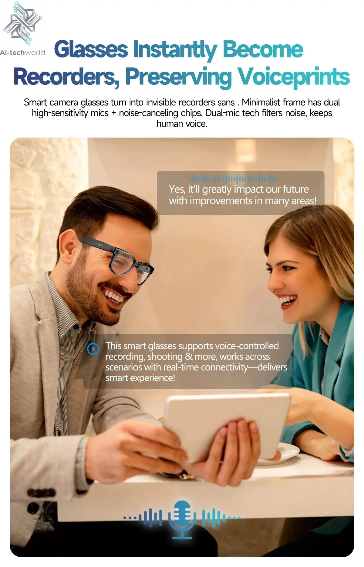 AI Smart Glasses with 8MP Camera Video Recording 100+ Languages Translation Sunglasses Bluetooth Call Music Play Men Women 2025 Ai-TechWorld 