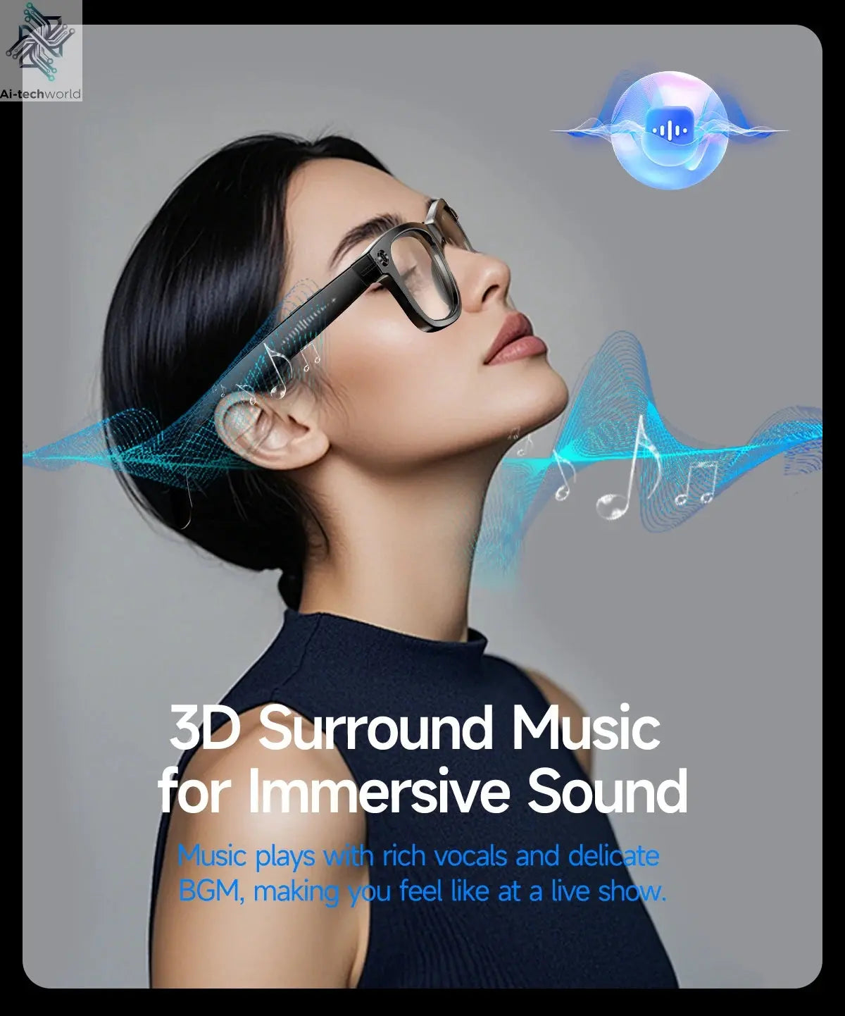 AI Smart Glasses with 8MP Camera Video Recording 100+ Languages Translation Sunglasses Bluetooth Call Music Play Men Women 2025 Ai-TechWorld 