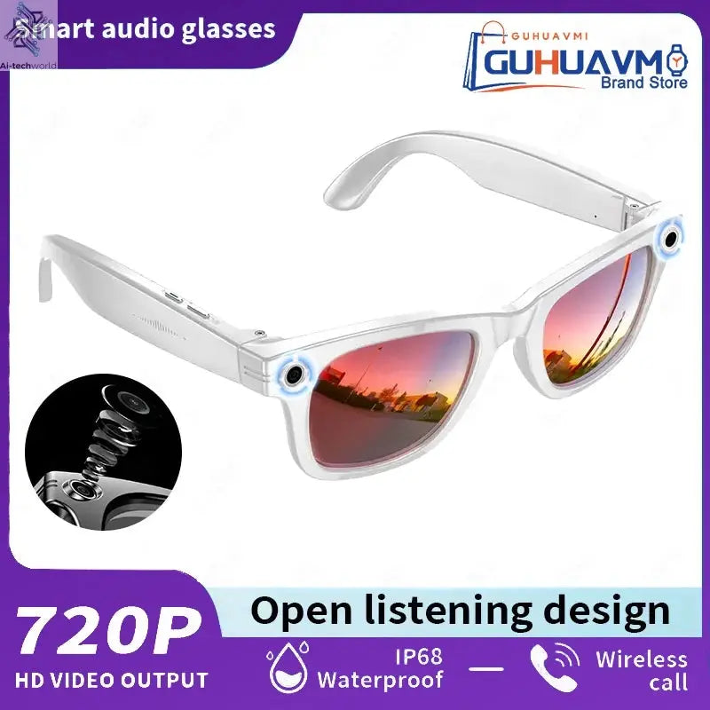 AI Smart Glasses with 8MP Camera Video Recording 100+ Languages Translation Sunglasses Bluetooth Call Music Play Men Women 2025 Ai-TechWorld 