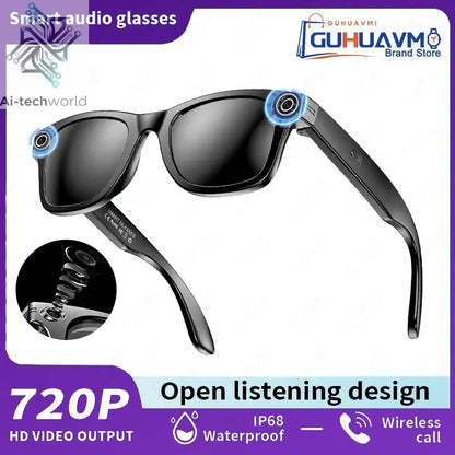 AI Smart Glasses with 8MP Camera Video Recording 100+ Languages Translation Sunglasses Bluetooth Call Music Play Men Women 2025 Ai-TechWorld 