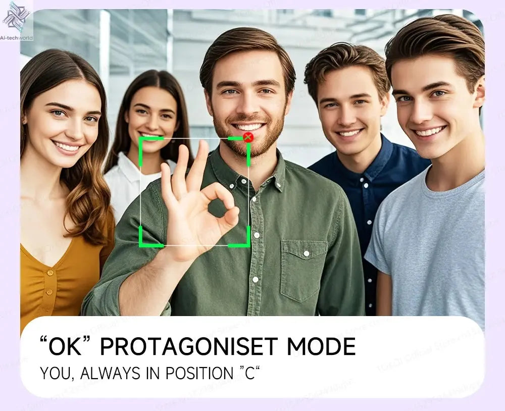 AI Tracking Deskpot Gimbal Tripod with Extendable Selfie Stick for Moble Phones Vlog, 360° Rotational Shoot with Wireless Remote Ai-TechWorld 