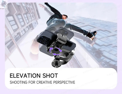 AI Tracking Deskpot Gimbal Tripod with Extendable Selfie Stick for Moble Phones Vlog, 360° Rotational Shoot with Wireless Remote Ai-TechWorld 