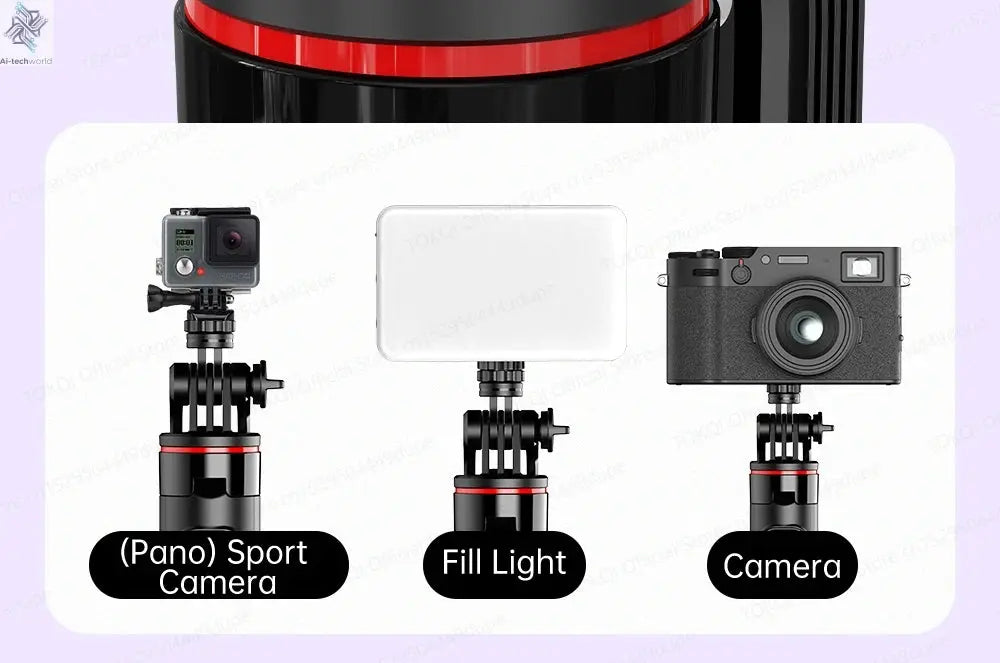 AI Tracking Deskpot Gimbal Tripod with Extendable Selfie Stick for Moble Phones Vlog, 360° Rotational Shoot with Wireless Remote Ai-TechWorld 