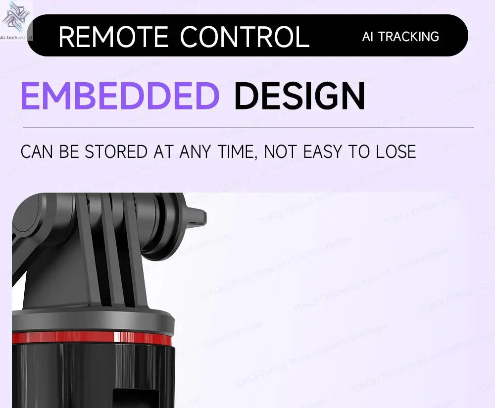 AI Tracking Deskpot Gimbal Tripod with Extendable Selfie Stick for Moble Phones Vlog, 360° Rotational Shoot with Wireless Remote Ai-TechWorld 