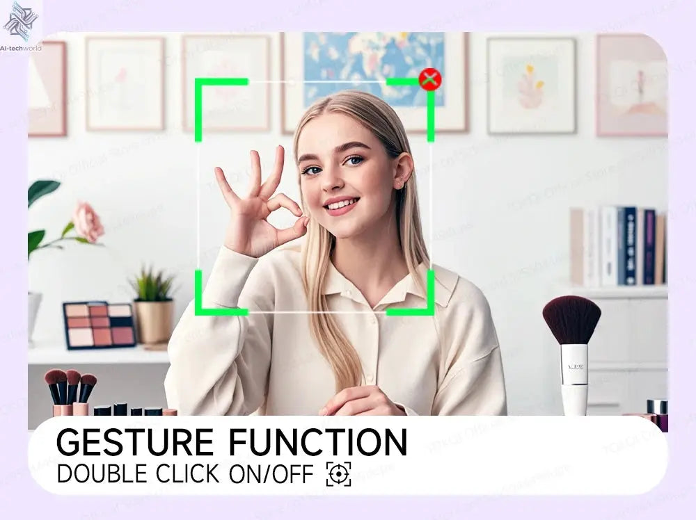 AI Tracking Deskpot Gimbal Tripod with Extendable Selfie Stick for Moble Phones Vlog, 360° Rotational Shoot with Wireless Remote Ai-TechWorld 