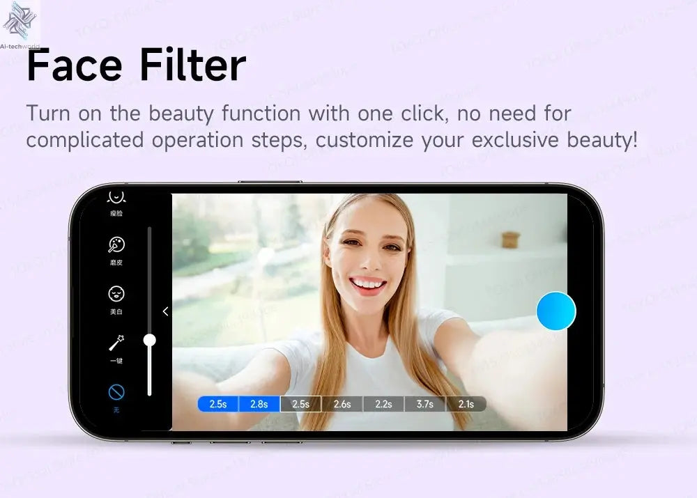 AI Tracking Deskpot Gimbal Tripod with Extendable Selfie Stick for Moble Phones Vlog, 360° Rotational Shoot with Wireless Remote Ai-TechWorld 