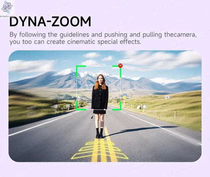 AI Tracking Deskpot Gimbal Tripod with Extendable Selfie Stick for Moble Phones Vlog, 360° Rotational Shoot with Wireless Remote Ai-TechWorld 