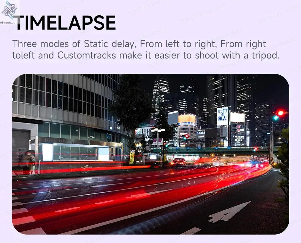 AI Tracking Deskpot Gimbal Tripod with Extendable Selfie Stick for Moble Phones Vlog, 360° Rotational Shoot with Wireless Remote Ai-TechWorld 