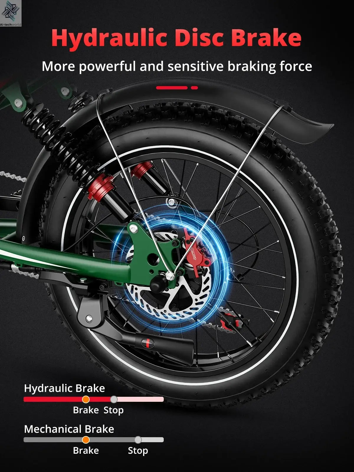 AMYET S8 Adults Electric Bike For Men 2000W Dual Motor Bicycle 48V 25AH Battery 20" Ebike Electric E Bikes Mountain Moped Ebikes Ai-TechWorld 