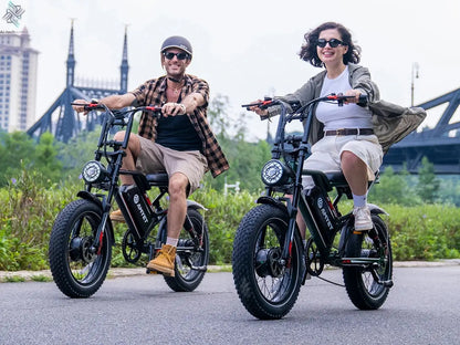 AMYET S8 Adults Electric Bike For Men 2000W Dual Motor Bicycle 48V 25AH Battery 20" Ebike Electric E Bikes Mountain Moped Ebikes Ai-TechWorld 