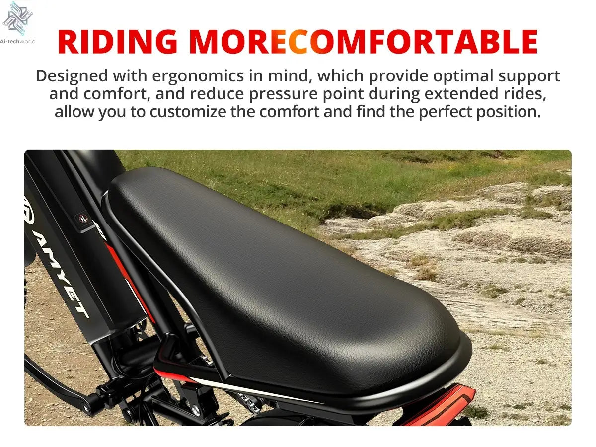 AMYET S8 Adults Electric Bike For Men 2000W Dual Motor Bicycle 48V 25AH Battery 20" Ebike Electric E Bikes Mountain Moped Ebikes Ai-TechWorld 