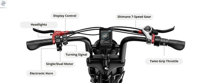 AMYET S8 Adults Electric Bike For Men 2000W Dual Motor Bicycle 48V 25AH Battery 20" Ebike Electric E Bikes Mountain Moped Ebikes Ai-TechWorld 