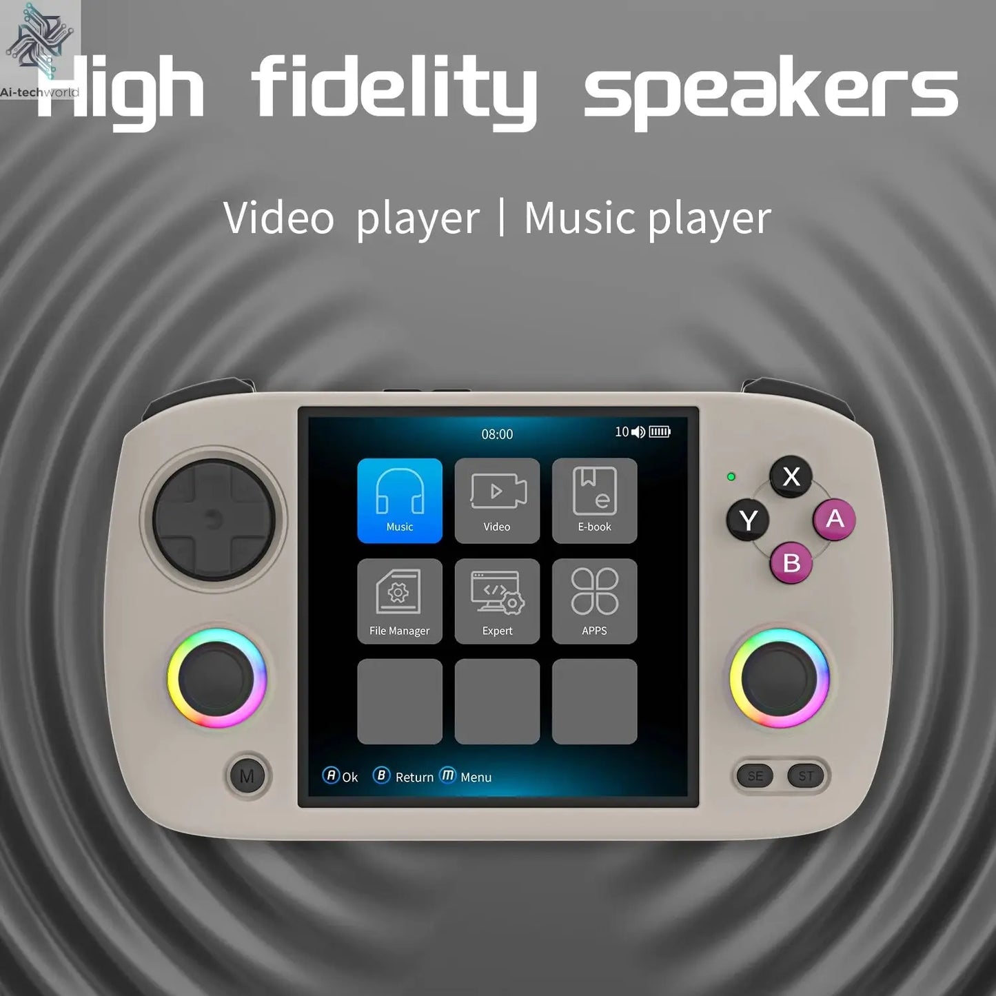 ANBERNIC RG CubeXX & RG40XX H & RG35XX H Retro Handheld Game Console H700 Linux  64-bit 5000 Video Games Supports WIFI Bluetooth Ai-TechWorld 