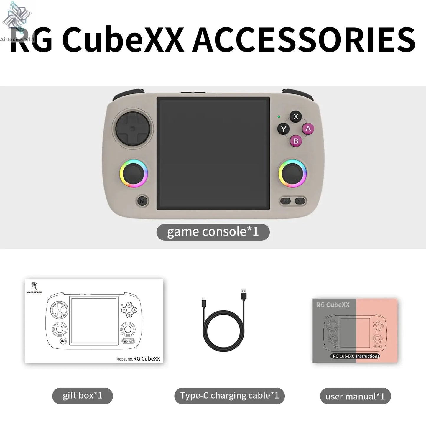ANBERNIC RG CubeXX & RG40XX H & RG35XX H Retro Handheld Game Console H700 Linux  64-bit 5000 Video Games Supports WIFI Bluetooth Ai-TechWorld 