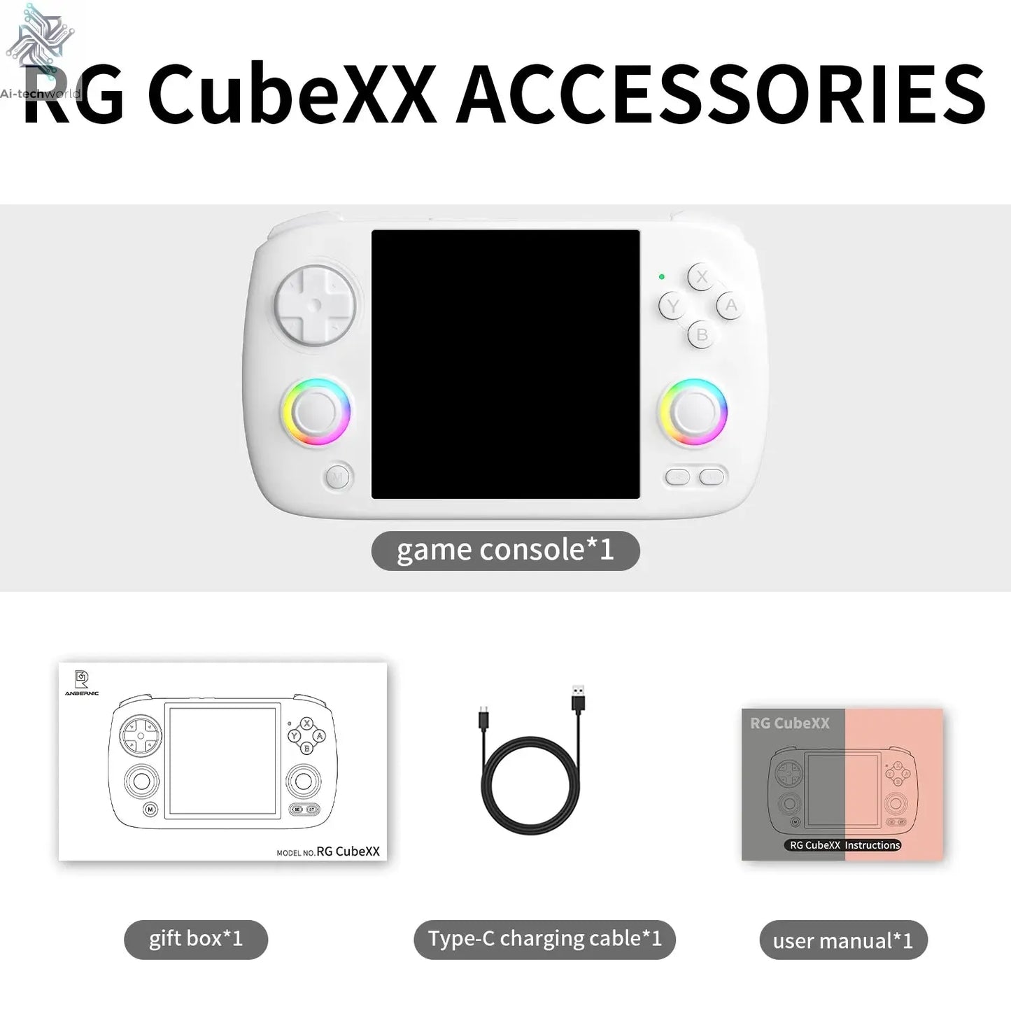 ANBERNIC RG CubeXX & RG40XX H & RG35XX H Retro Handheld Game Console H700 Linux  64-bit 5000 Video Games Supports WIFI Bluetooth Ai-TechWorld 