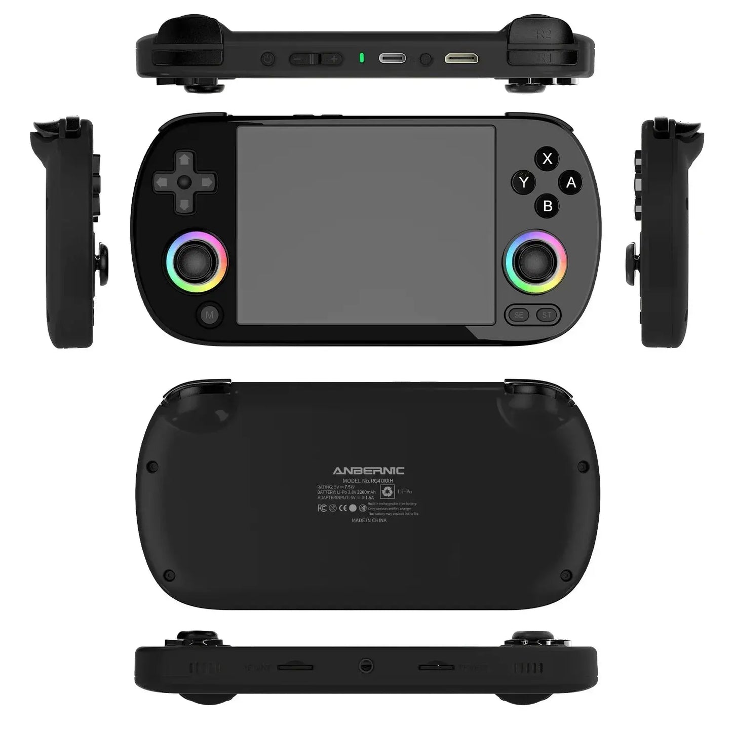 ANBERNIC RG40XX H Handheld Game Console 4'' Screen Linux System Joystick RGB Lighting Effect RG40XXH Video Player Smartpro Gifts Ai-TechWorld 
