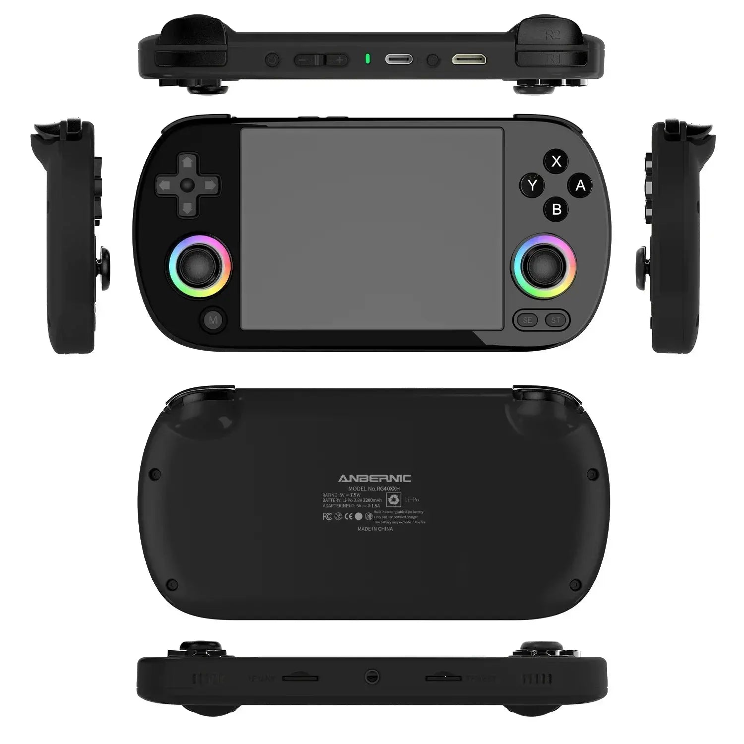 ANBERNIC RG40XX H Handheld Game Console 4'' Screen Linux System Joystick RGB Lighting Effect RG40XXH Video Player Smartpro Gifts Ai-TechWorld 