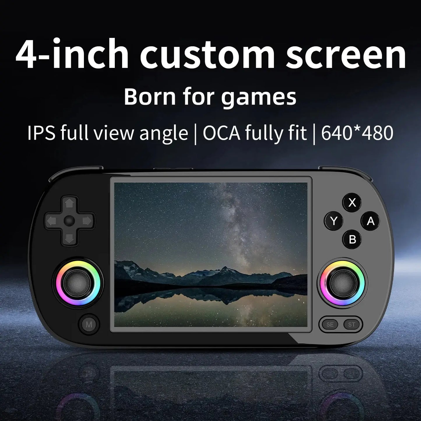 ANBERNIC RG40XX H Handheld Game Console 4'' Screen Linux System Joystick RGB Lighting Effect RG40XXH Video Player Trimui Console Ai-TechWorld 