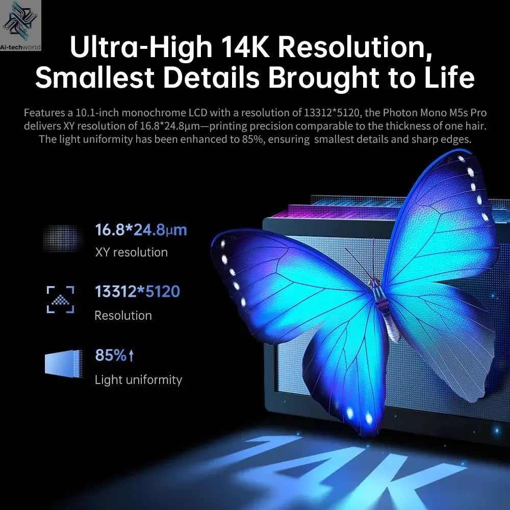 ANYCUBIC Photon Mono M5s Pro 10.1'' 14K High Speed LCD Resin 3D Printer Leveling Free Up to 150mm/h Impressora 3D Ai-TechWorld