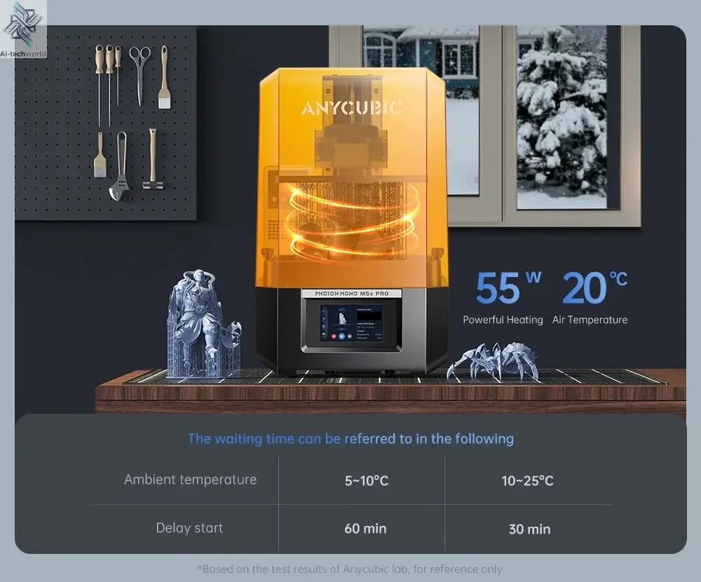 ANYCUBIC Photon Mono M5s Pro 10.1'' 14K High Speed LCD Resin 3D Printer Leveling Free Up to 150mm/h Impressora 3D Ai-TechWorld
