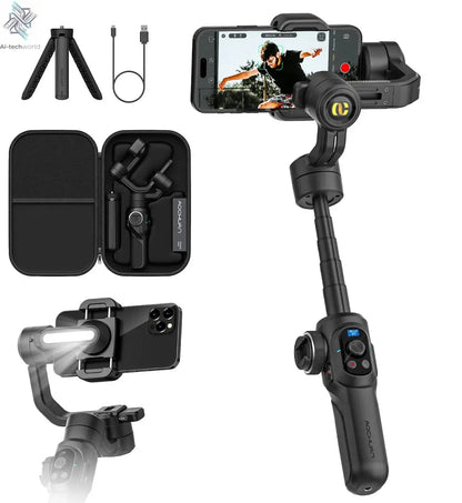 AOCHUAN SMART S2 Gimbal Stabilizer for Smartphone Professional Industry-Standard 3-Axis Phone Gimbal with Extendable Rod Ai-TechWorld