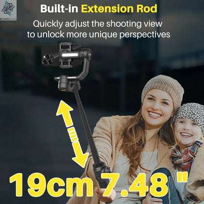 AOCHUAN SMART S2 Gimbal Stabilizer for Smartphone Professional Industry-Standard 3-Axis Phone Gimbal with Extendable Rod Ai-TechWorld