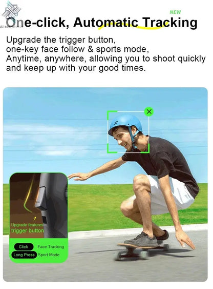 AOCHUAN Smart V8 3-Axis Handheld Gimbal Phone Stabilizer with Extension Rod Tripod Face Tracking for iPhone Android Tiktok Vlog Ai-TechWorld 