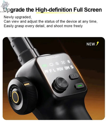 AOCHUAN Smart V8 3-Axis Handheld Gimbal Phone Stabilizer with Extension Rod Tripod Face Tracking for iPhone Android Tiktok Vlog Ai-TechWorld 